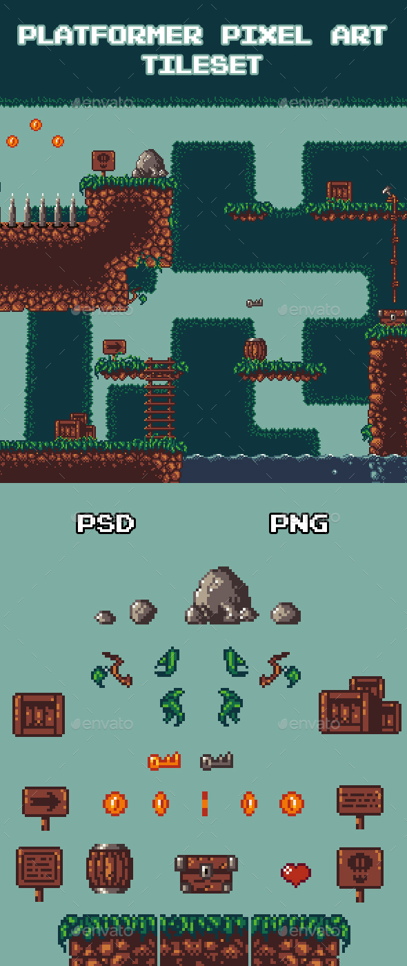 TileSet 2D Platformer [32x32]