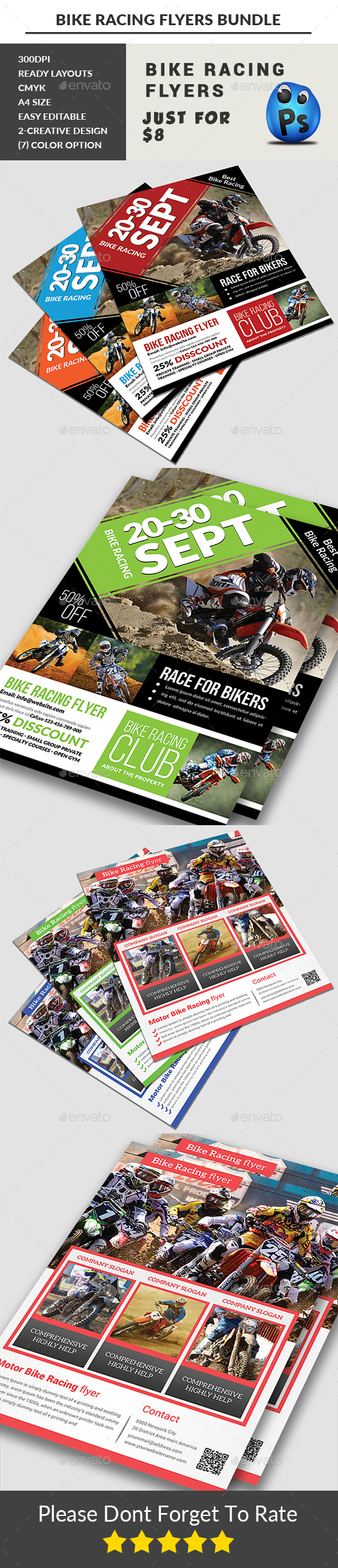 Bike Racing Flyers Bundle - Sports Events