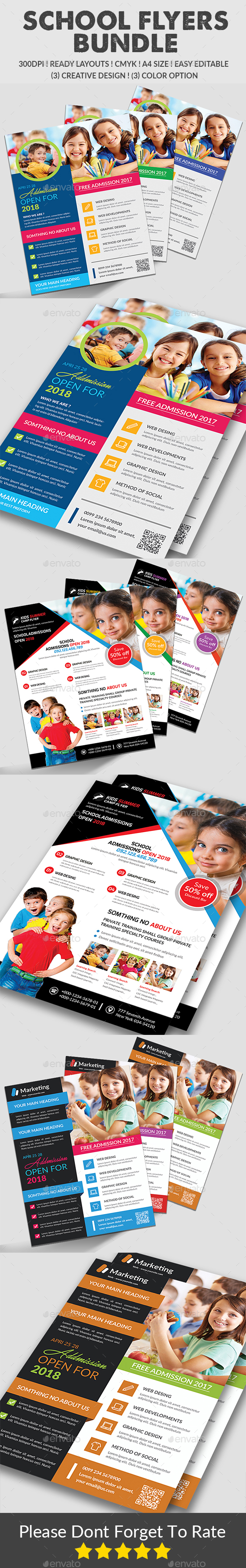 School Flyers Bundle - Corporate Flyers
