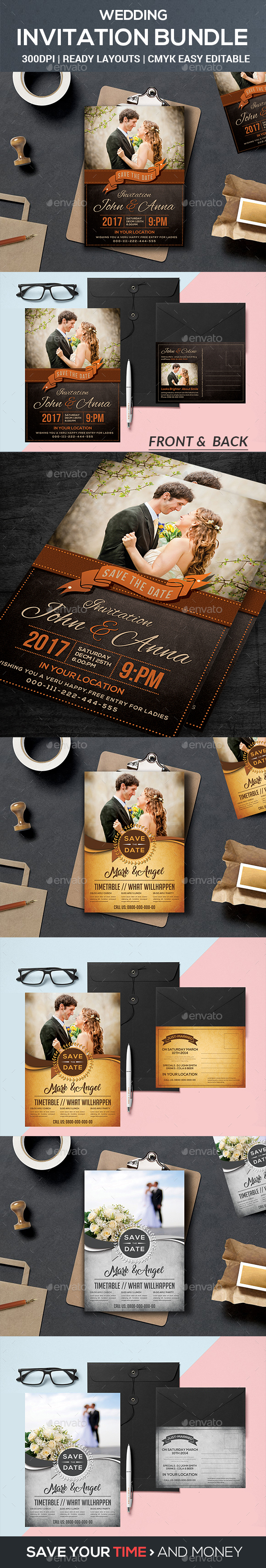 Wedding Invitation Bundle - Weddings Cards & Invites