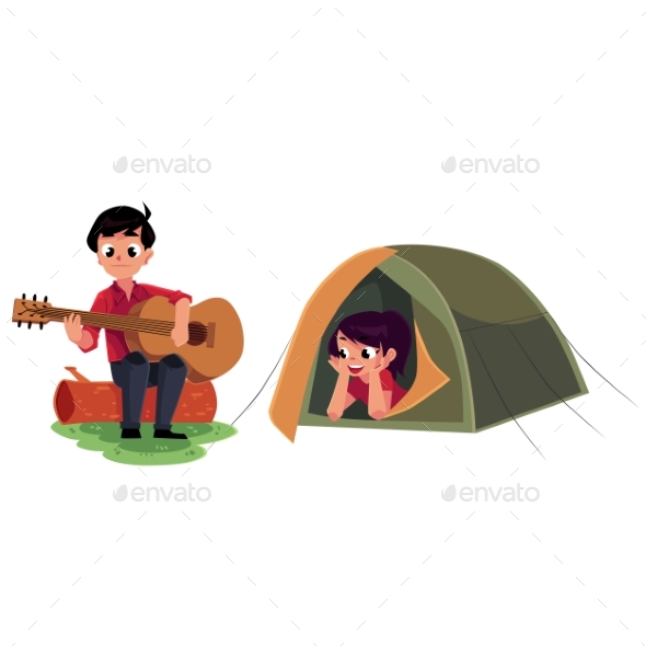 Camping Kids - People Characters