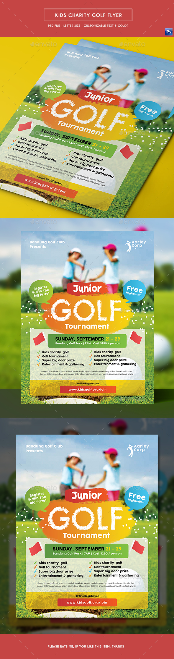Kids Charity Golf Flyer - Sports Events
