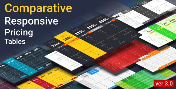 Comparative Responsive Pricing Tables - CodeCanyon Item for Sale