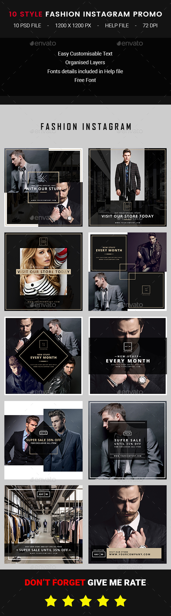Instagram Fashion Promo - Banners & Ads Web Elements