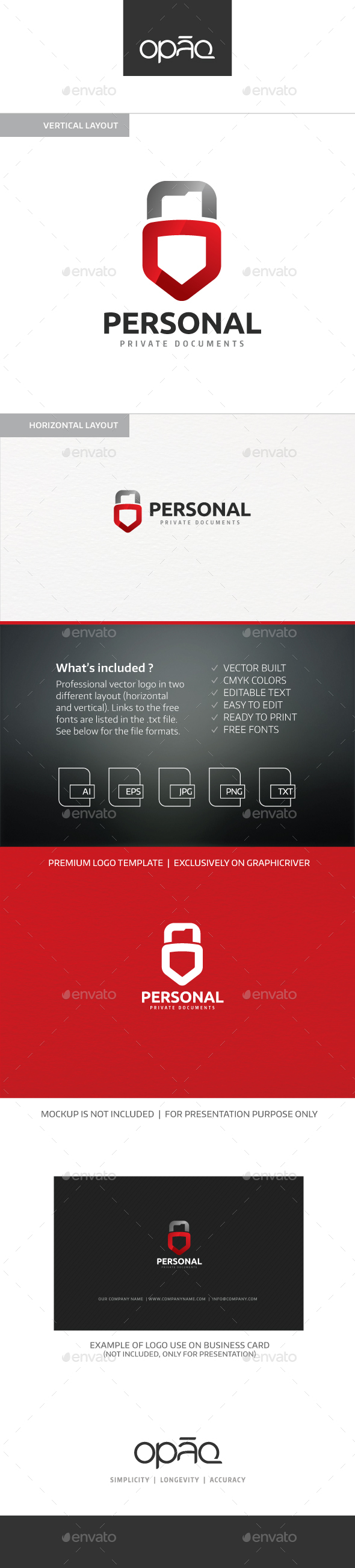 Personal Folder Padlock Logo - Symbols Logo Templates