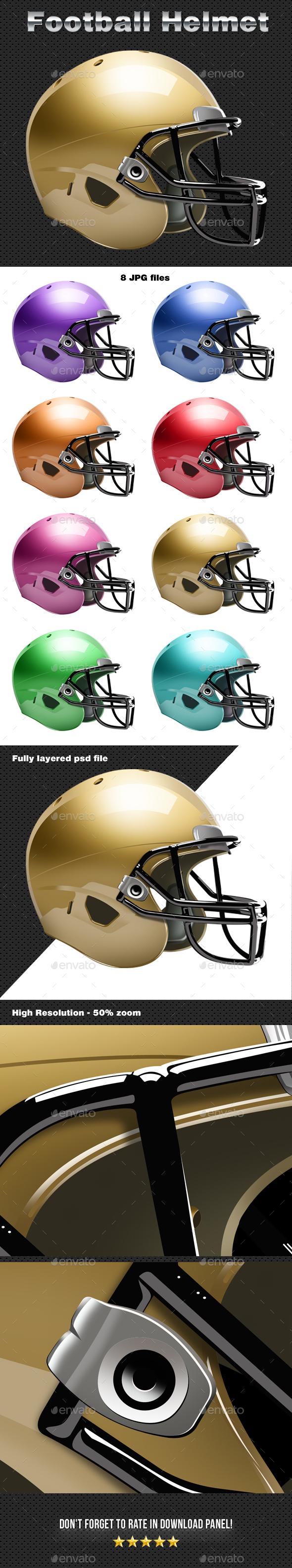 Football Helmet - Objects Illustrations