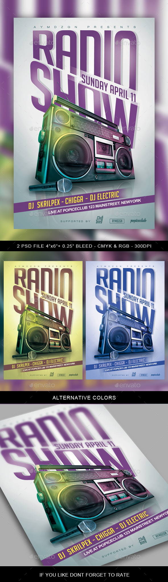 Radio Show Flyer - Clubs & Parties Events
