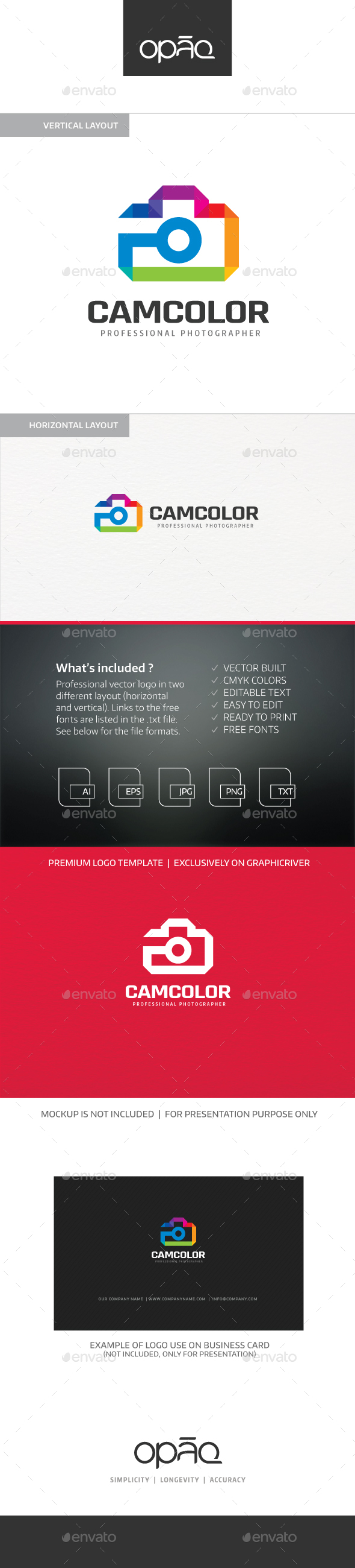 Camera Colors Logo - Objects Logo Templates