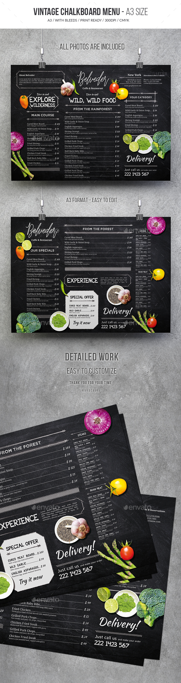 Vintage Chalkboard Menu