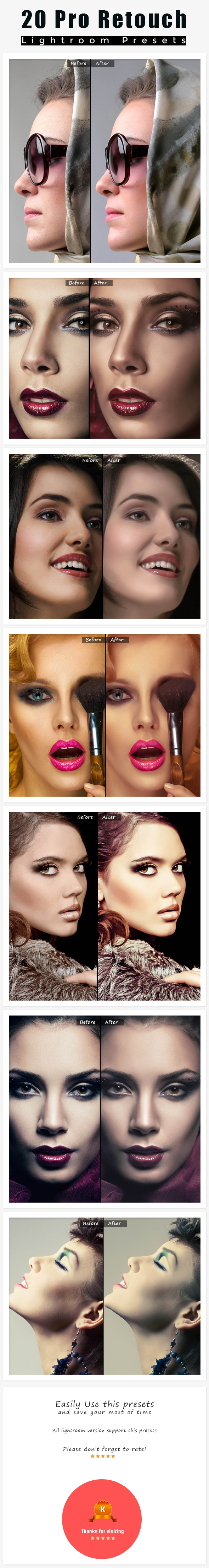20 Pro Retouch || Lightroom Preset - Lightroom Presets Add-ons