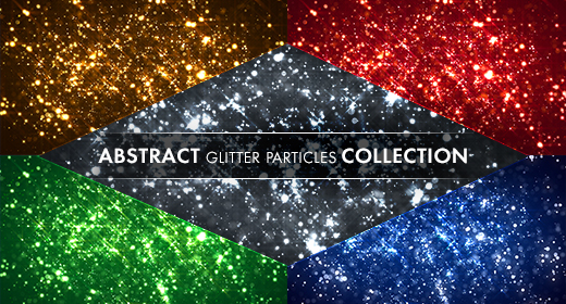 Abstract glitter particles collection