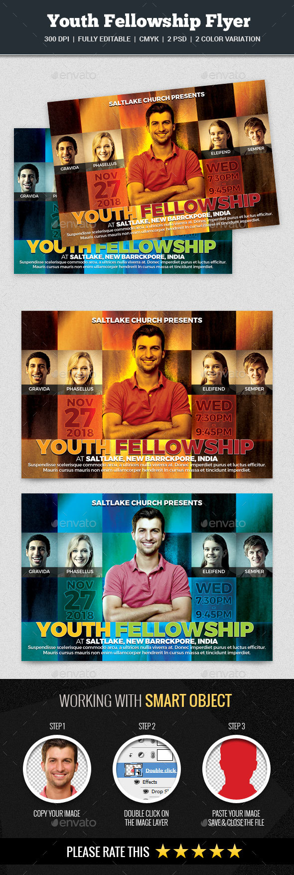 Youth Fellowship Church Flyer - Church Flyers