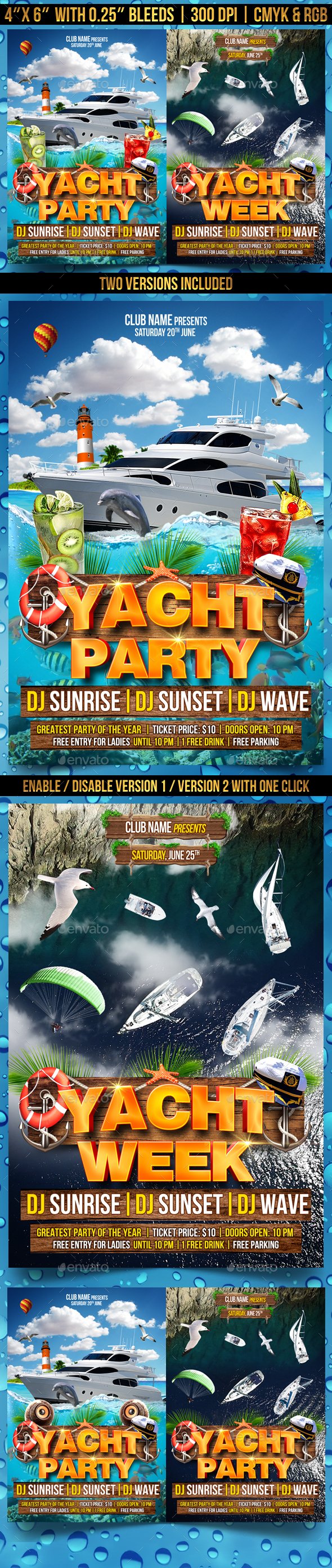 Yacht Party Flyer - Events Flyers