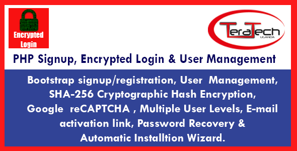 PHP Signup, Encrypted Login & User Management