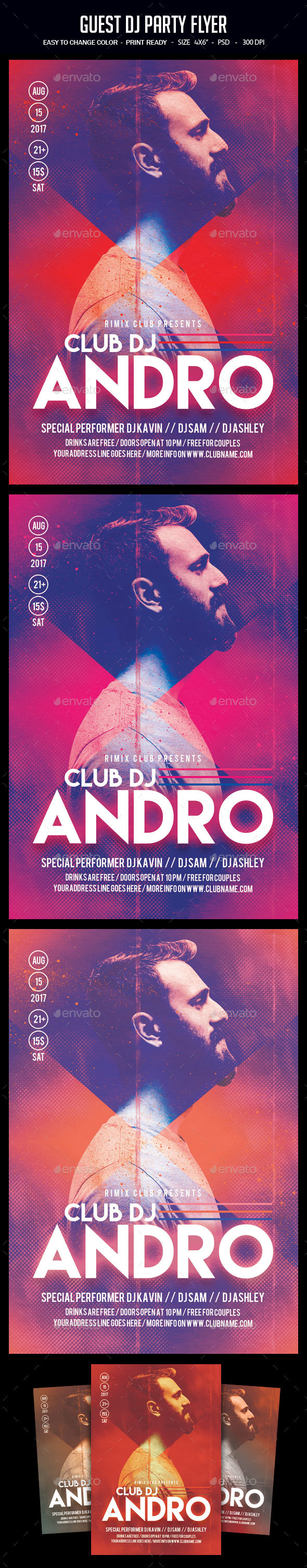 Guest Dj Party Flyer - Clubs & Parties Events