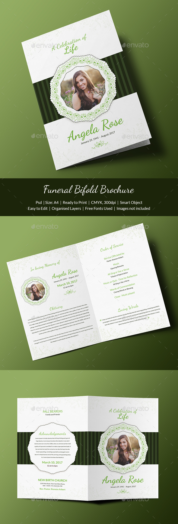 Funeral Program Template - Print Templates