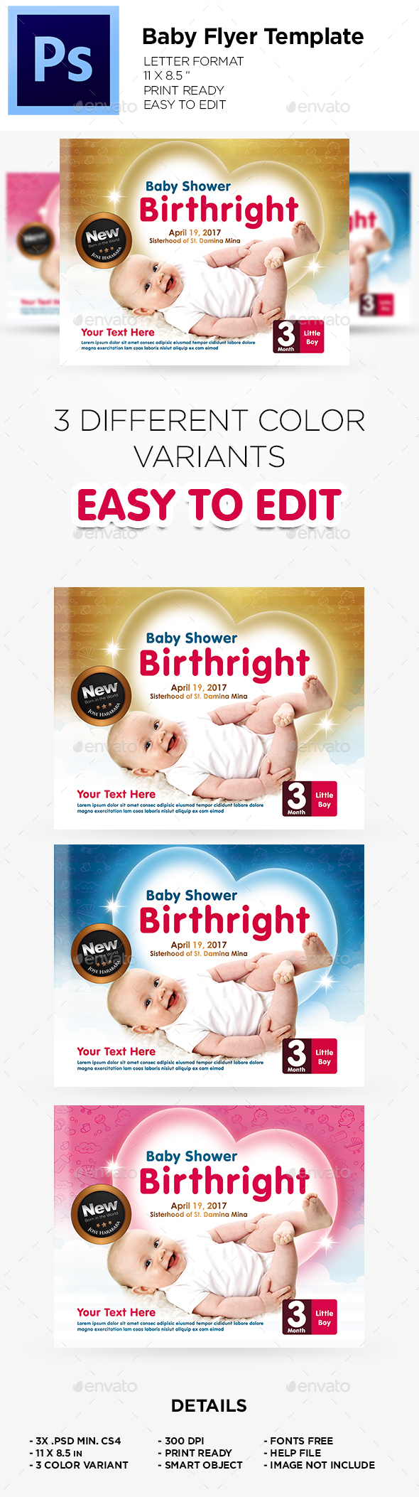 Flyer Template - Baby Flyer - Flyers Print Templates