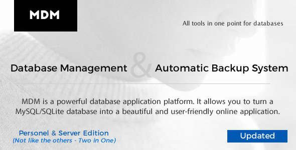 MDM - My Databases Management - All tools in one point for databases - CodeCanyon Item for Sale