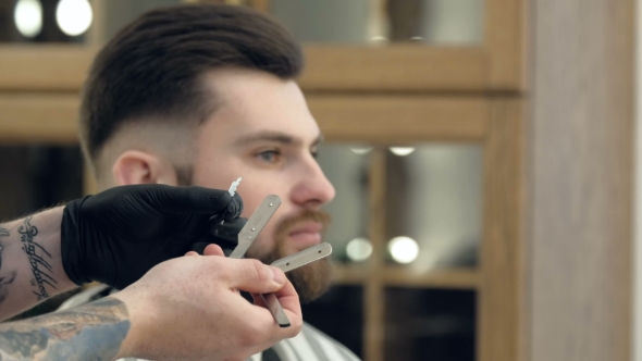 VideoHive Portrait of Attractive Young Man Getting Trendy Haircut Male Hairdresser Serving Client 19618418 VideoHive Portrait of Attractive Young Man Getting Trendy Haircut Male Hairdresser Serving Client 19618418