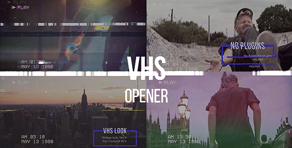 VHS Opener // Modern Glitch Slideshow