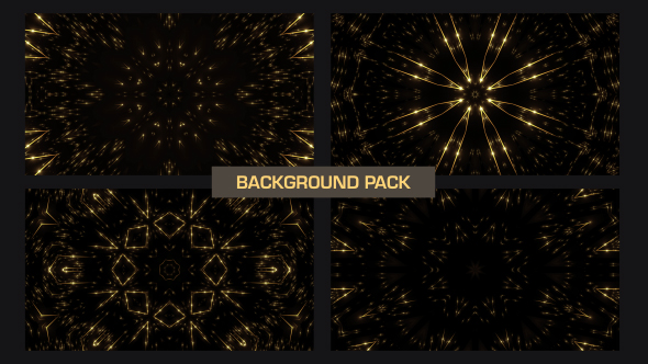 Gold Kaleidoscope Backgrounds Loop 2