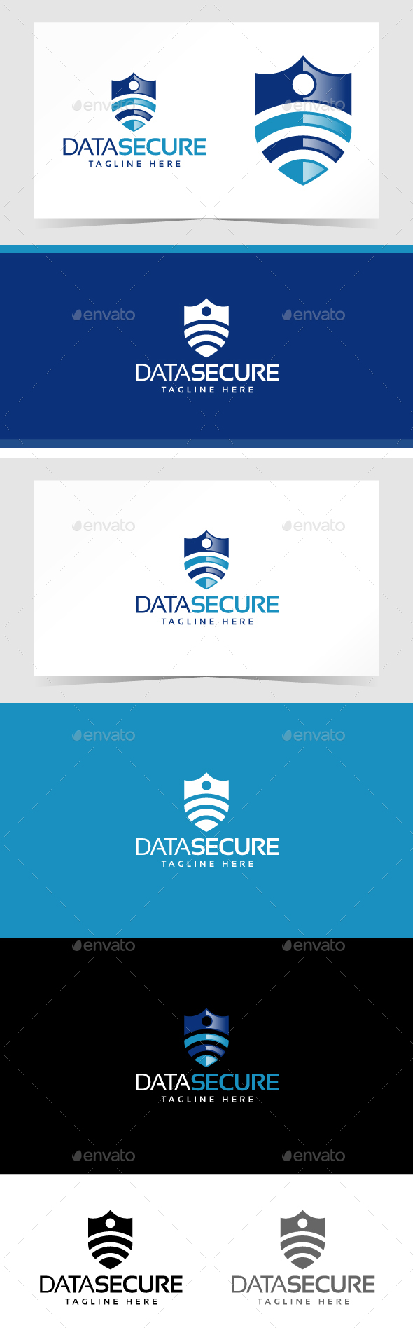 Data Secure Logo Template - Symbols Logo Templates