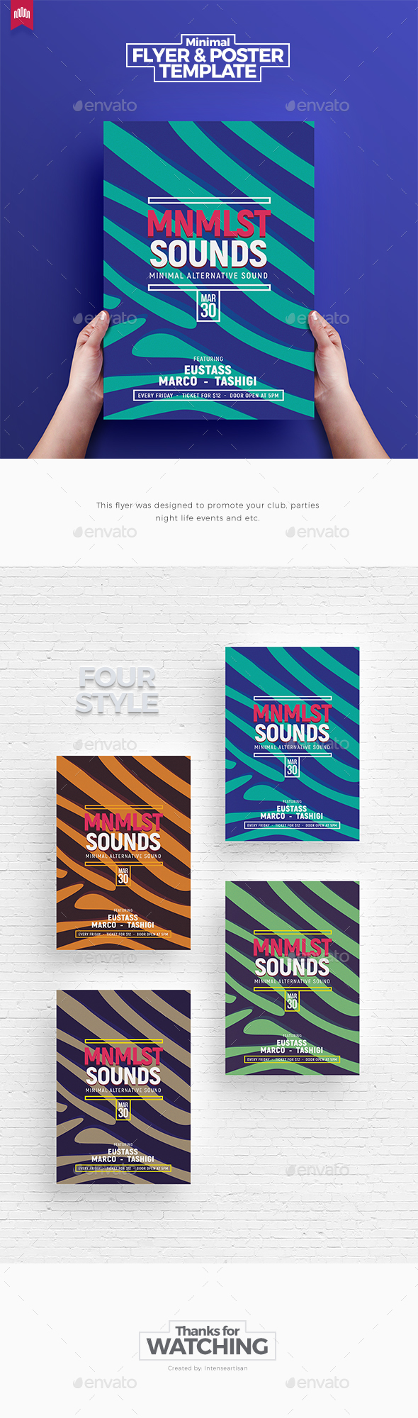 Minimalist Sound - Flyer Template - Clubs & Parties Events