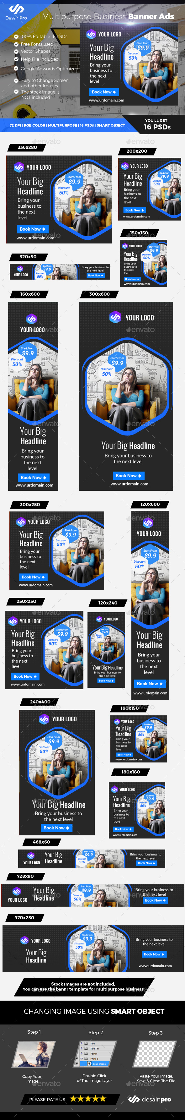 Corporate Banner Template - Banners & Ads Web Elements