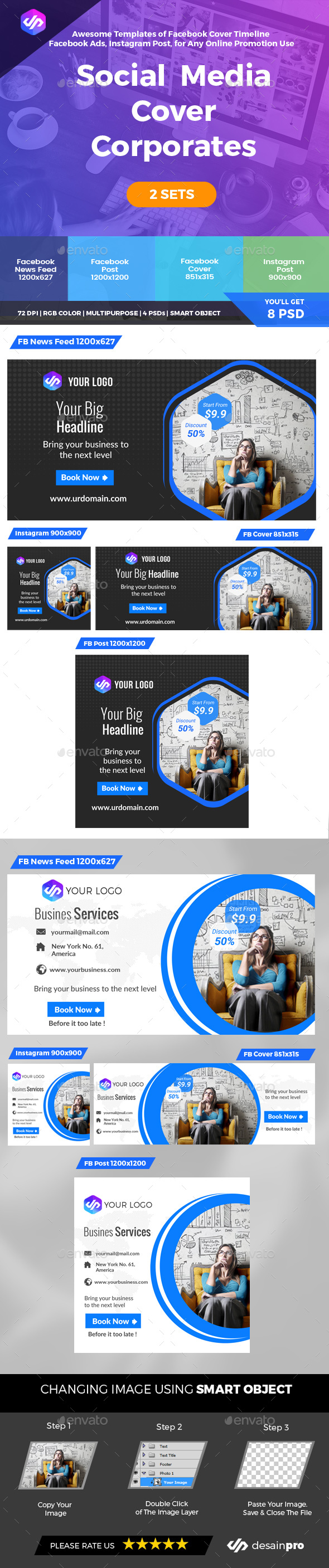 Social Media Corporate - Social Media Web Elements