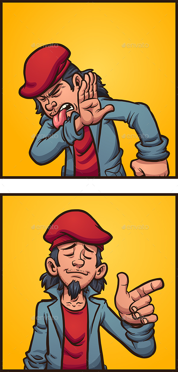 Disgusted and Pleased - People Characters