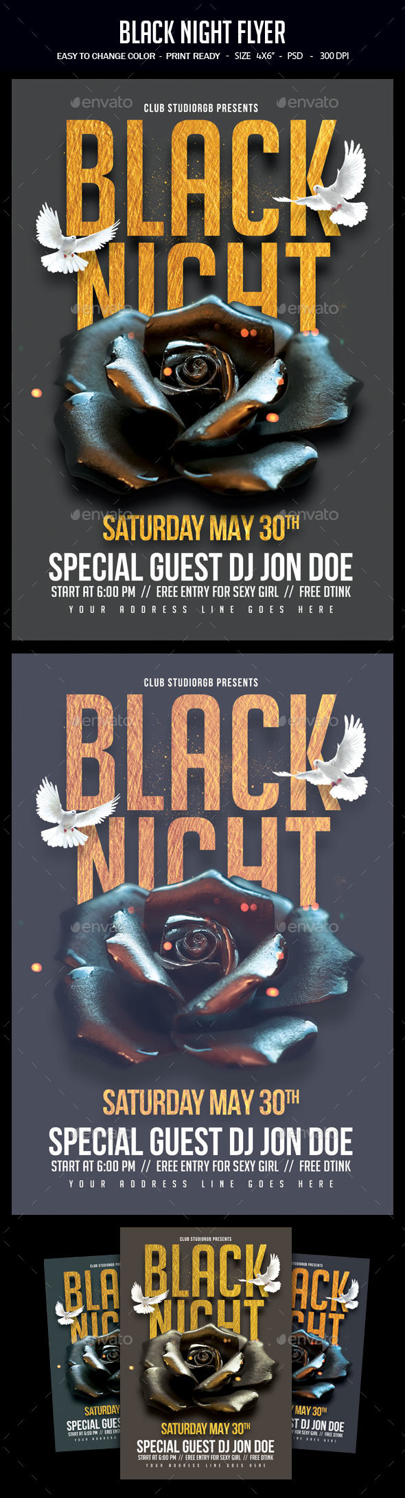 Black Night Flyer - Clubs & Parties Events