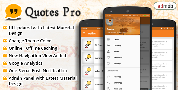 Quotes Pro With Material Design - CodeCanyon Item for Sale
