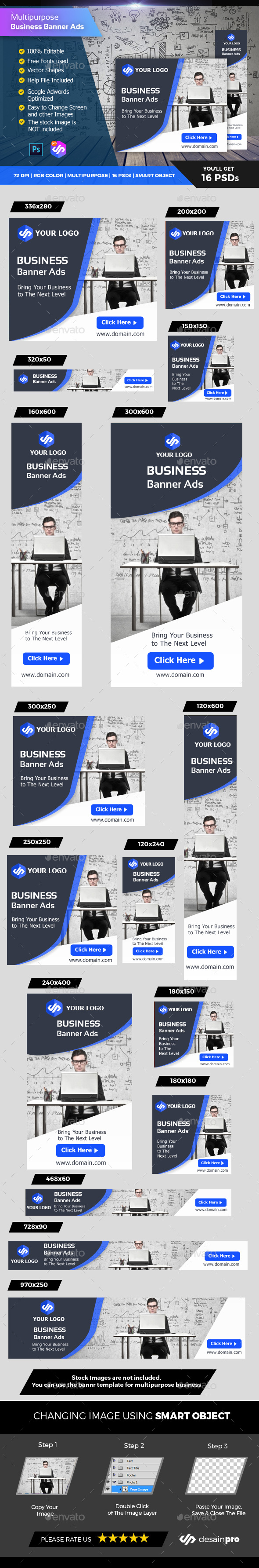 Corporate Business Banner Ads - Banners & Ads Web Elements