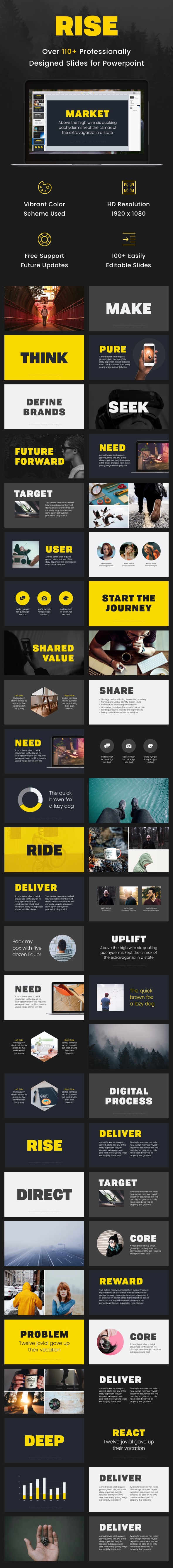 Rise - Powerpoint Presentation Template - PowerPoint Templates Presentation Templates