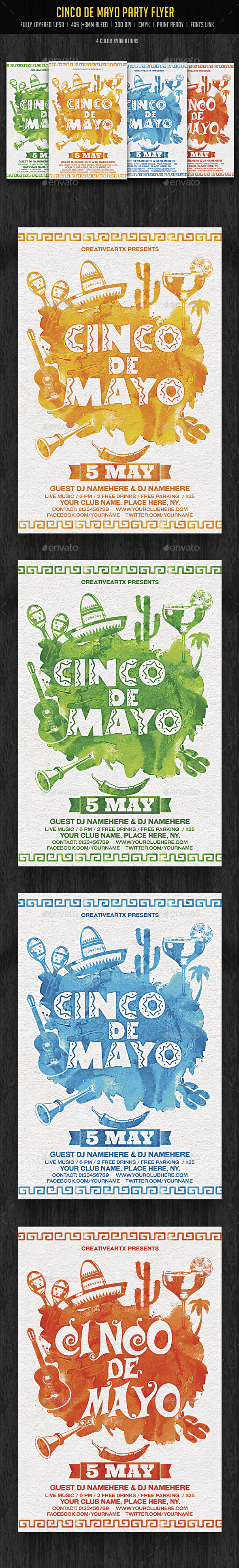 Cinco De Mayo Party Flyer - Events Flyers