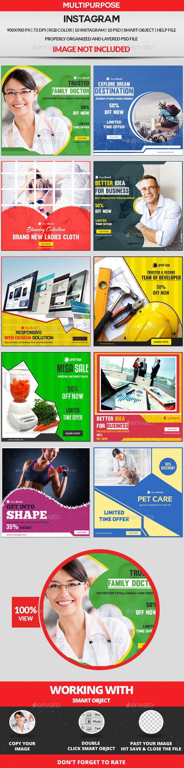 Instagram - 10 Design 2 - Banners & Ads Web Elements