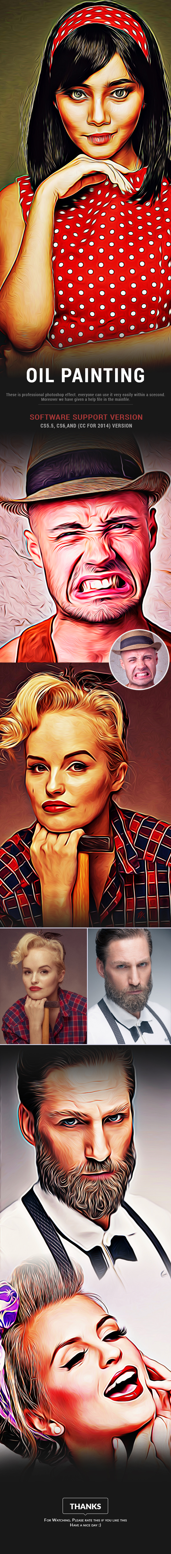 Oil Painting - Photo Effects Actions