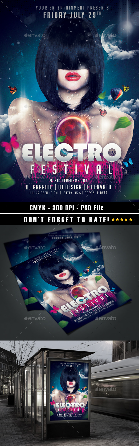 Electro Festival Flyer - Events Flyers