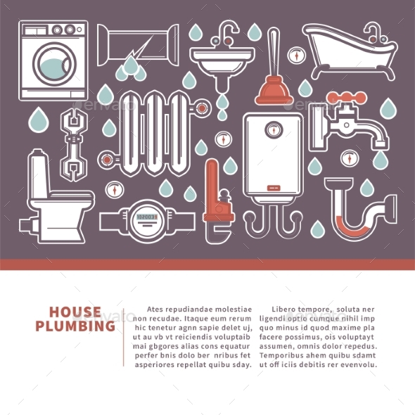 House Plumbing Web Banner for Promotion Repair - Industries Business