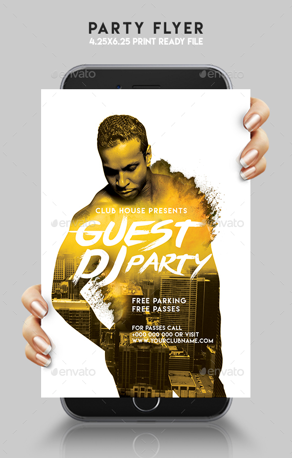 Guest DJ Party Flyer - Clubs & Parties Events