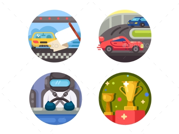 Set of Race Icons - Miscellaneous Vectors