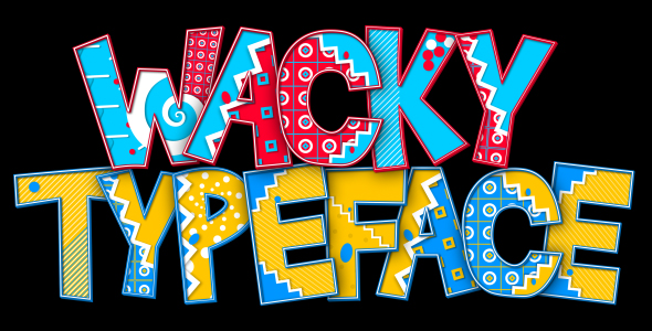 2D Wacky Animated Typeface