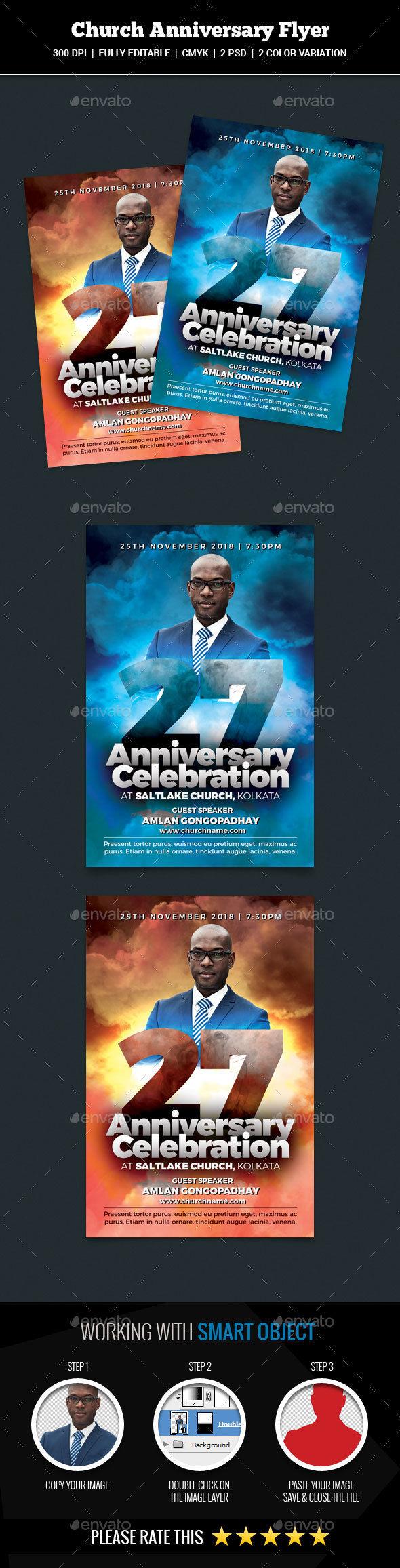 Church Anniversary Flyer - Church Flyers