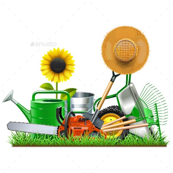 Garden Accessories Concept - Miscellaneous Vectors