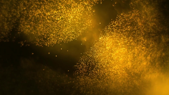 Golden Particles Space by ZulkarS | VideoHive