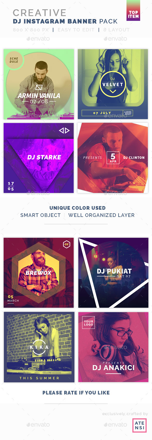 Creative Instagram Banner DJ - Social Media Web Elements