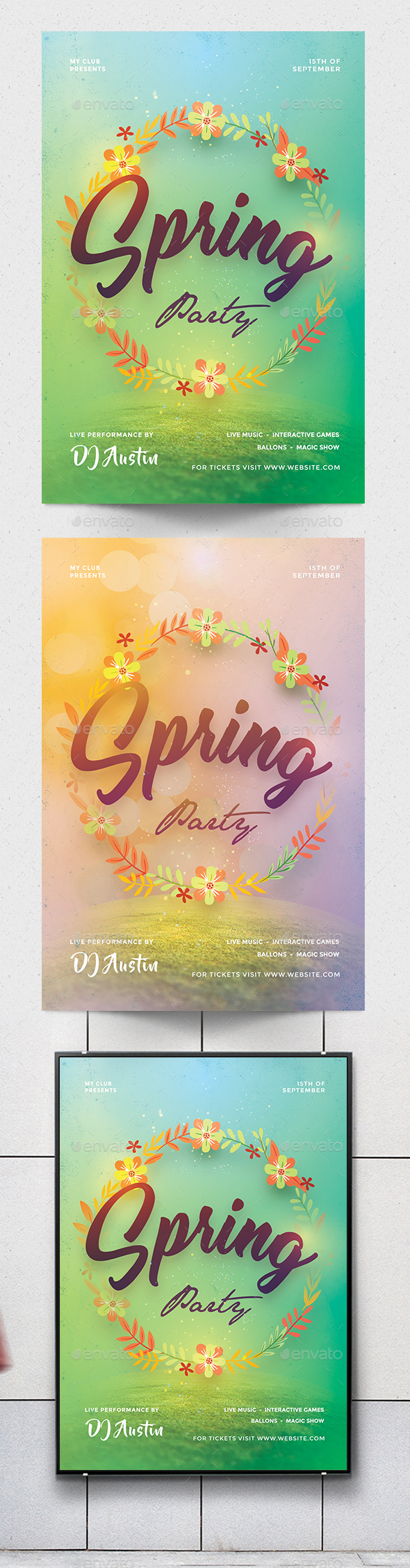 Spring Party Flyer - Clubs & Parties Events