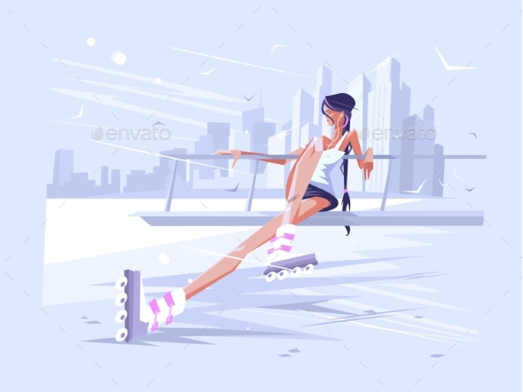 Girl in Roller - Sports/Activity Conceptual