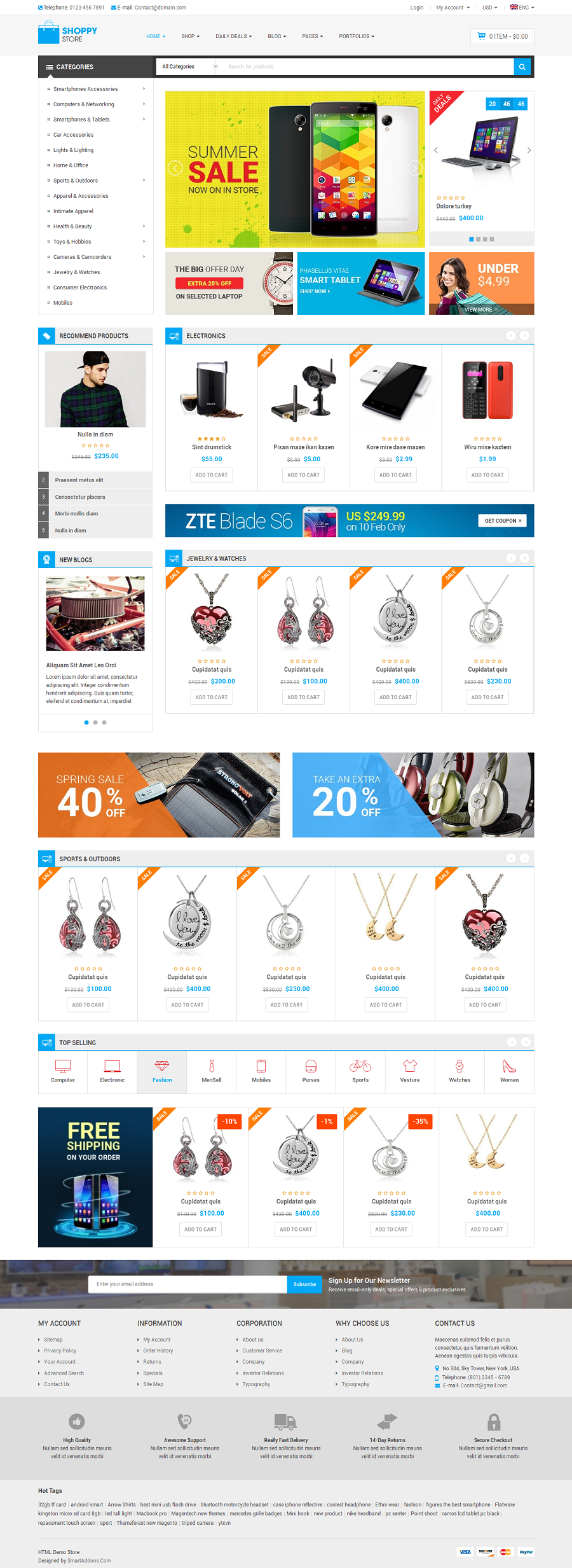 ShoppyStore Multipurpose ECommerce HTML5 Template By Magentech 