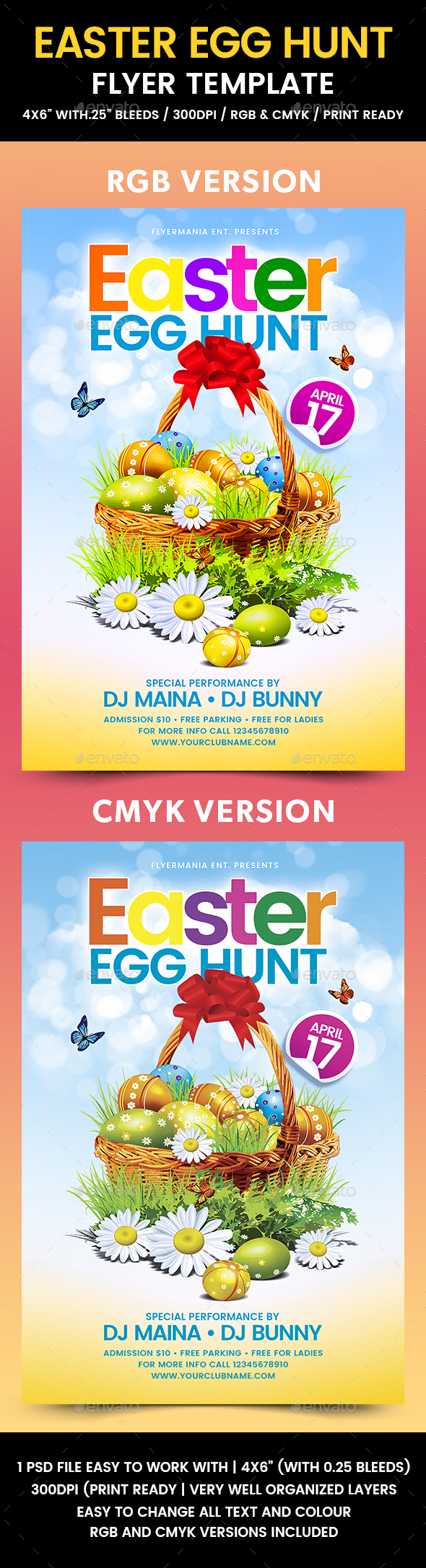 Easter Egg Hunt Flyer Template - Events Flyers